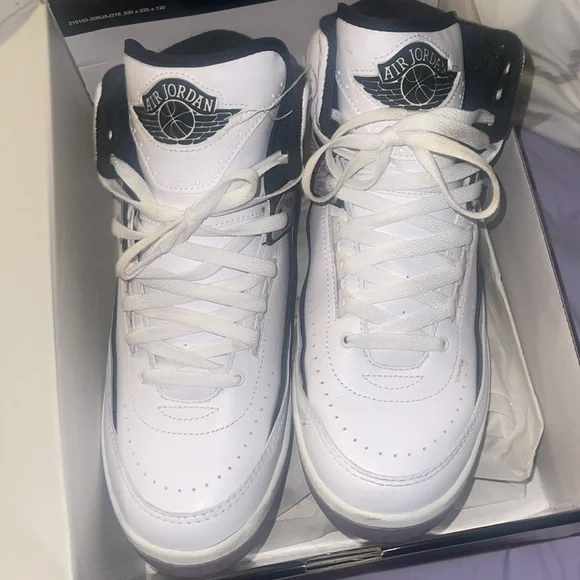 Mens air Jordan 2 retro white/fire red-black -sail size 8 - Picture 3 of 10